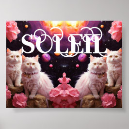 Kattenmuurdecoratie voor kattenliefhebbers poster