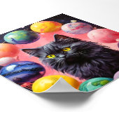 Kattenmuurkunst voor kattenliefhebbers poster (Hoek)