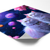 Kattenmuurkunst voor kattenliefhebbers poster (Hoek)