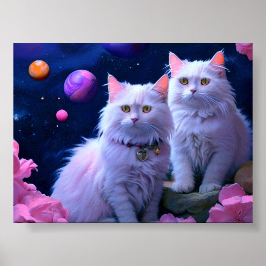 Kattenmuurkunst voor kattenliefhebbers poster (Voorkant)