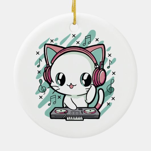 kattenmuziek keramisch ornament (Achterkant)
