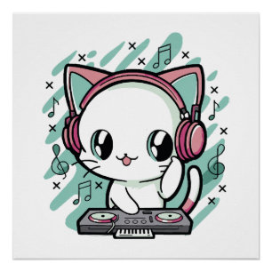 kattenmuziek perfect poster
