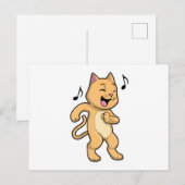Kattenmuziekdans Briefkaart (Voorkant / Achterkant)