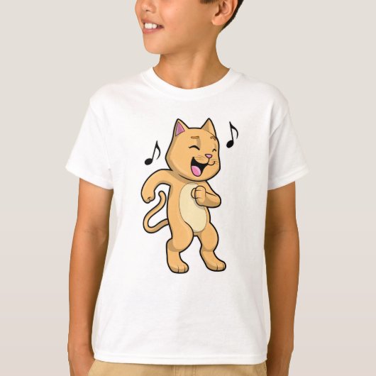 Kattenmuziekdans T-shirt (Voorkant)