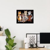 Kattenmuzikanten Poster (Thuiskantoor)