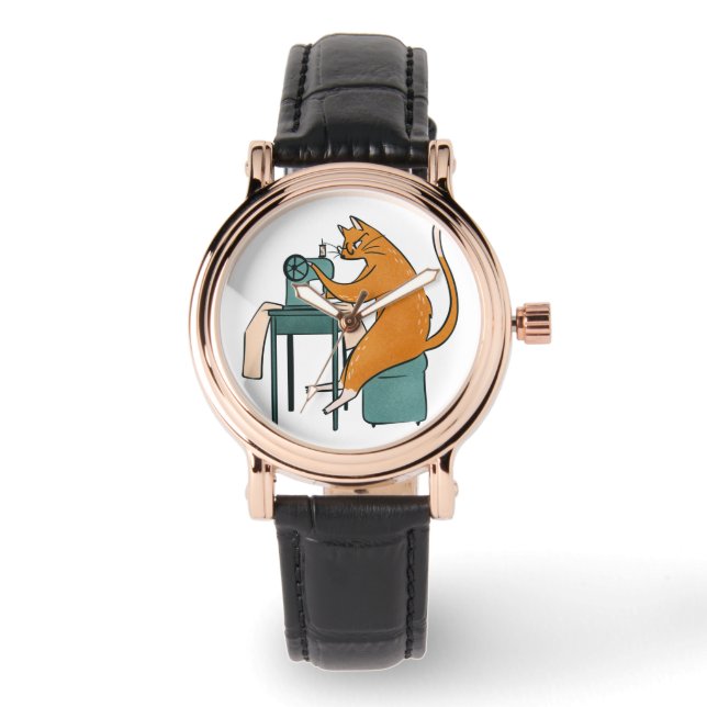  kattennaai horloge (Voorkant)