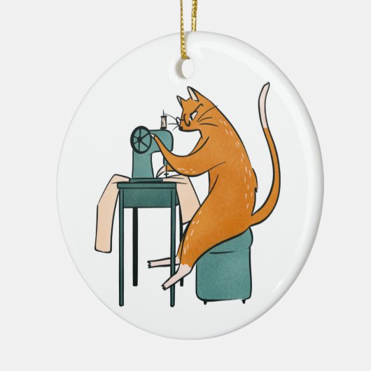  kattennaai keramisch ornament (Links)