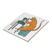  kattennaai tegeltje (Zijkant)