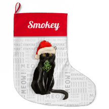 Kattennaam Zwarte Bombay Kat Kerstmis