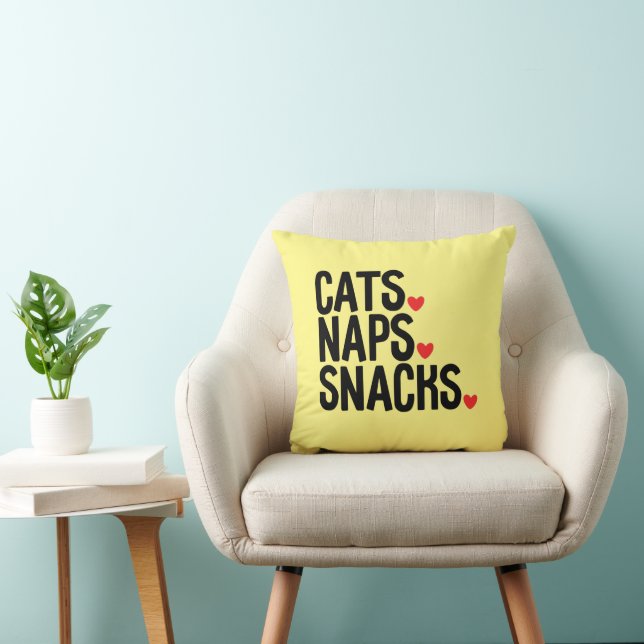 KattenNaps Snacks - Kattenliefhebbers Kussen (Stoel)