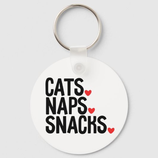 KattenNaps Snacks - Kattenliefhebbers Sleutelhanger (Voorkant)