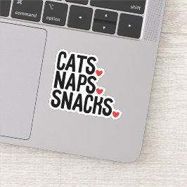 KattenNaps Snacks - Kattenliefhebbers Sticker
