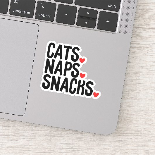 KattenNaps Snacks - Kattenliefhebbers Sticker (Detail)