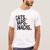 KattenNaps Snacks - Kattenliefhebbers T-shirt (Voorkant)