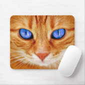 Kattenogen Kattenogen Gezicht Tijger Makreel Rode Muismat (Met muis)