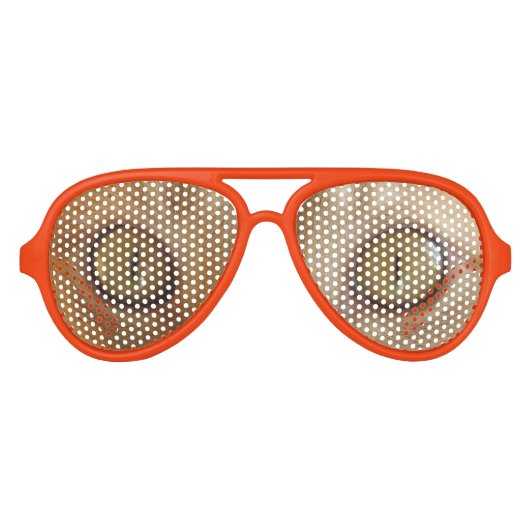 Kattenogen-oranje Aviator Zonnebril (Voorkant)