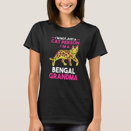Kattenoma Bengal oma T-shirt (Voorkant)