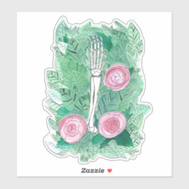 Kattenonderarm In Een Veld Van Rozen Sticker