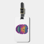 Kattenontvoeringsteam � Grappige Alien Kitty Sci-F Bagagelabel (Voorkant verticaal)