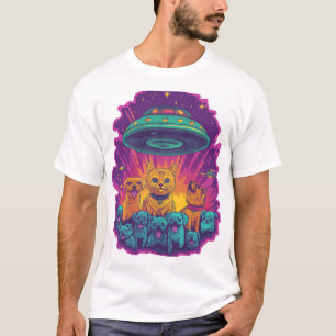 Kattenontvoeringsteam  Grappige Alien Kitty Sci-Fi T-shirt