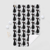 Kattenontwerp achtergrond in elke kleur golfhanddoek (Insitu)