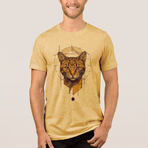 Kattenontwerp Tri-Blend Shirt