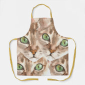 Kattenoog Design Schorten, Kat Familie Kat Mam Gif Schort (Voorkant)