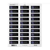 Kattenoog Nevel NGC 6543 Sferische Bubbel Adres Etiket (Full Sheet)