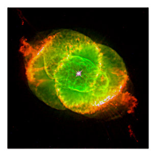 Kattenoognevel NGC 6543 optische stervende ster Perfect Poster