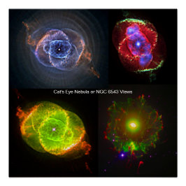 Kattenoognevel of NGC 6543-aanzichten Perfect Poster