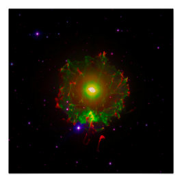 Kattenoognevel of NGC 6543 Kleurcomposiet Perfect Poster