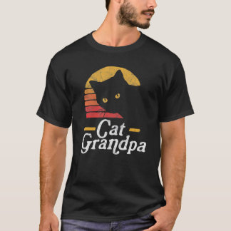Kattenopa Vintage Jaren Tachtig Stijl Kat Retro Ge T-shirt