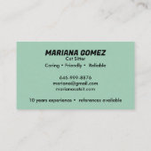 Kattenoppas Schattige Check Meowt Kittens Katten V Visitekaartje (Achterkant)