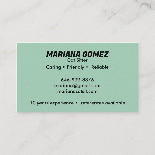 Kattenoppas Schattige Check Meowt Kittens Katten V Visitekaartje (Achterkant)