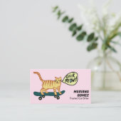 Kattenoppas Schattige Check Meowt Kittens Katten V Visitekaartje (Staand voorkant)