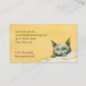 Kattenoppas - Schattige Waterverf Visitekaartje (Achterkant)