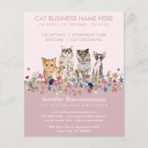 Kattenoppasdienst Flyer