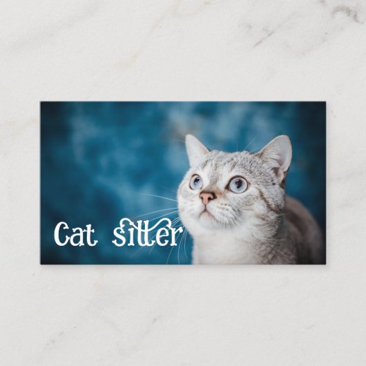 kattenoppasser visitekaartje (Voorkant)