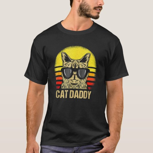 Kattenpapa Vaderdag Kat Vader T-shirt (Voorkant)