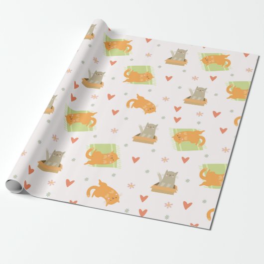 Kattenpapier Cadeaupapier (Uitgerold)
