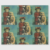 kattenpapier en wattenstaafkarton cadeaupapier (Vlak)