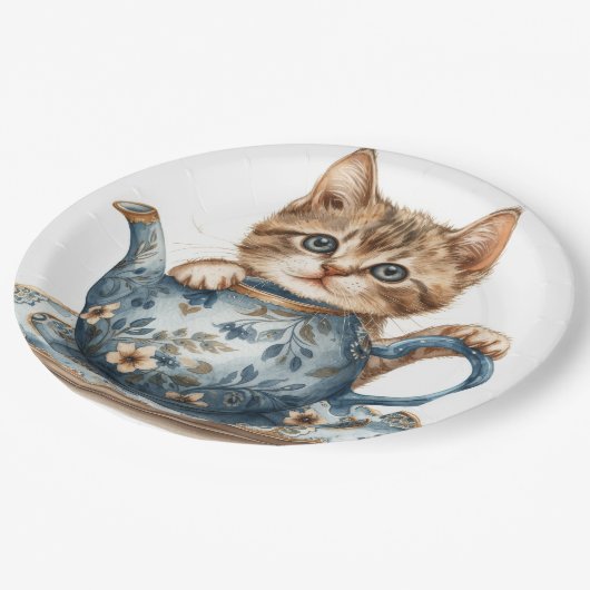 Kattenpapierbak Papieren Bordje (Gekanteld)