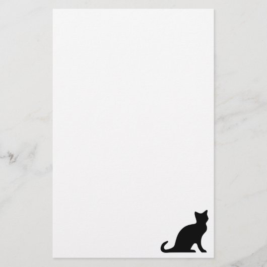 Kattenpapierwaren | papier schrijven met zwarte ki (Voorkant)