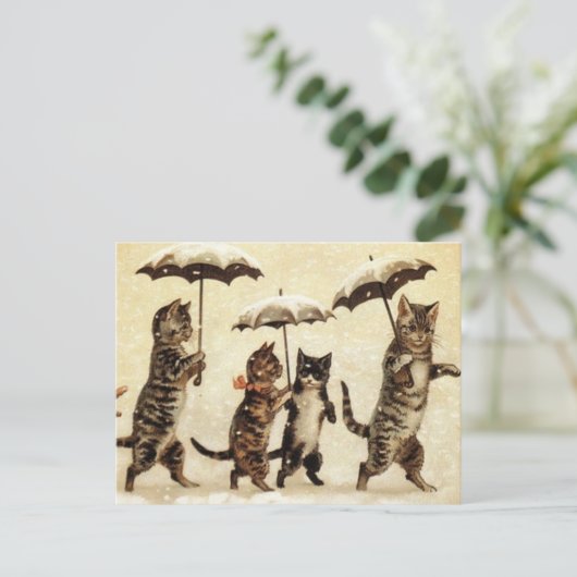 Kattenparade Briefkaart (Staand voorkant)