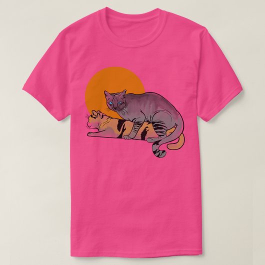 Kattenparing T-shirt (Design voorkant)