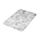 Kattenpatroon Badmat (Gekanteld)