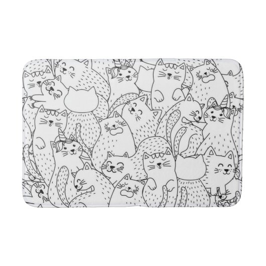 Kattenpatroon Badmat (Voorkant)