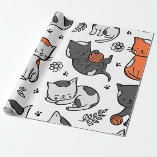 Kattenpatroon Cadeaupapier