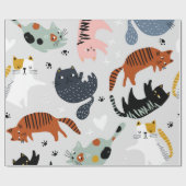 Kattenpatroon Cadeaupapier (Vlak)