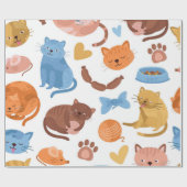 Kattenpatroon Cadeaupapier (Vlak)